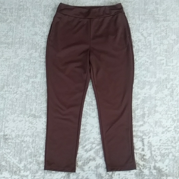 Blair Double Knit Flat Waist Ponte Pant Plus 16 Chestnut Brown - Picture 2 of 9